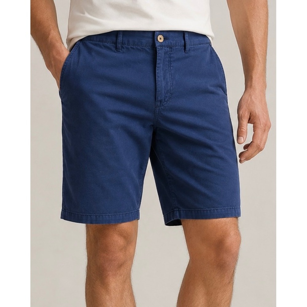 Robert Graham Mens 40 Navy Blue Classic Fit Chino Shorts Knowledge Wisdom Truth